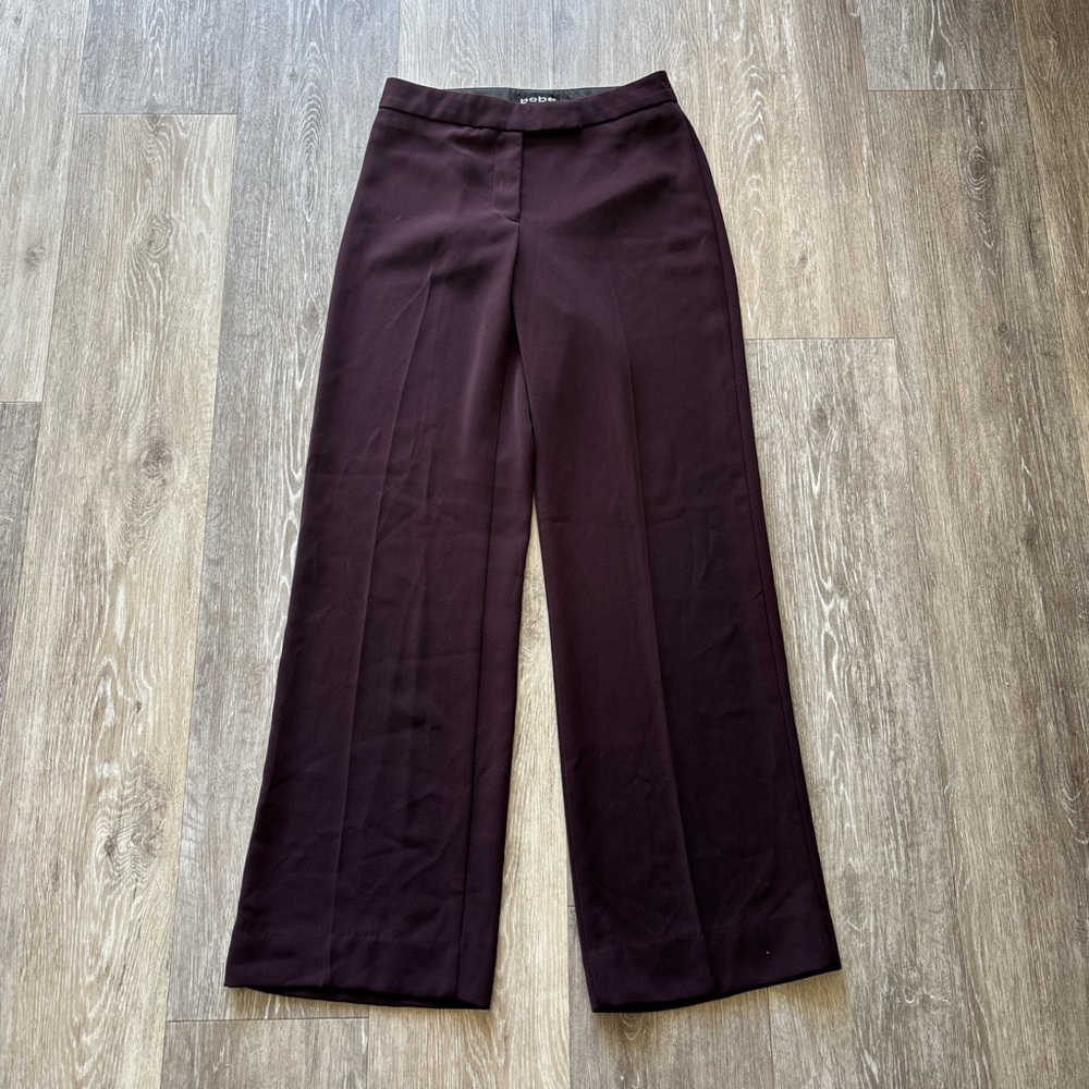 Vintage 90s Bebe Office Corpcore Pleated Wide Leg Trouser Dress Pants Size 2